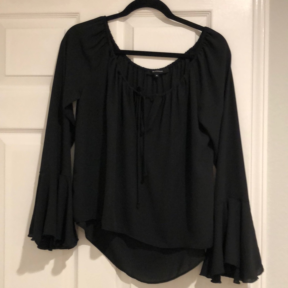 Black Blouse With Bell Sleeves